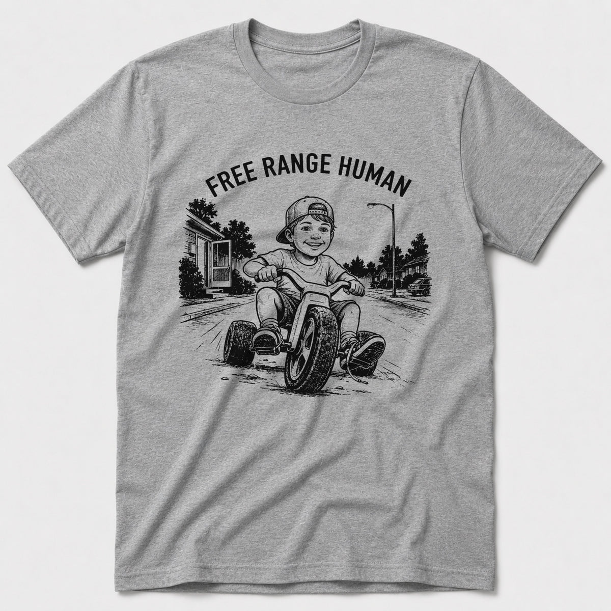 Free Range Human T-Shirt - Sport Grey