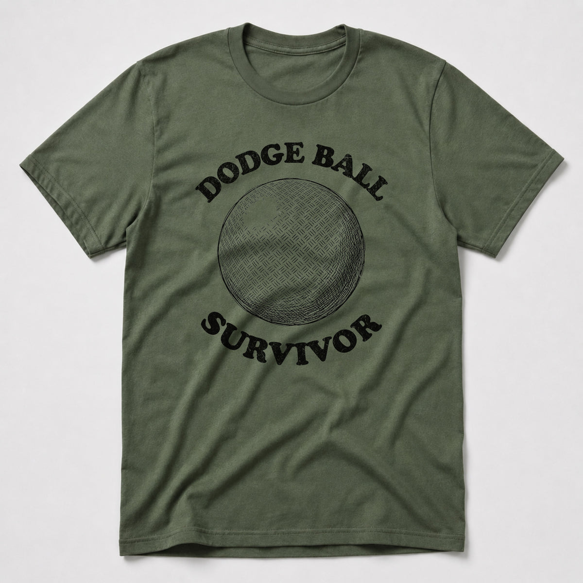 Dodge Ball Survivor T-Shirt - Military Green