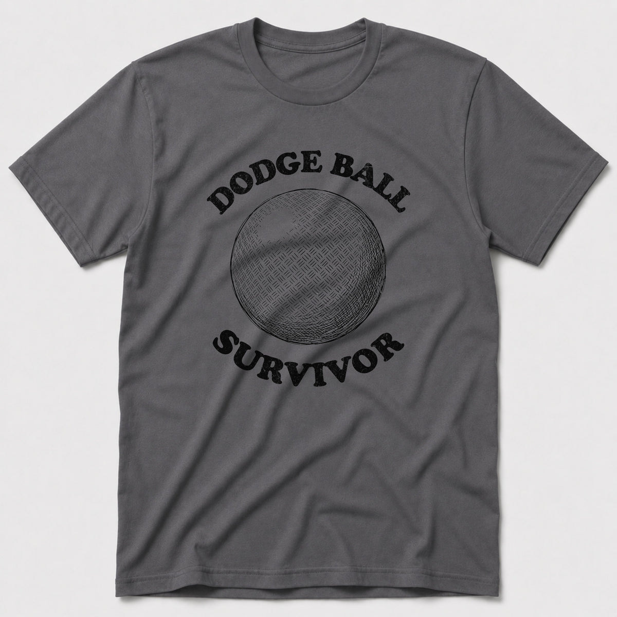 Dodge Ball Survivor T-Shirt - Charcoal
