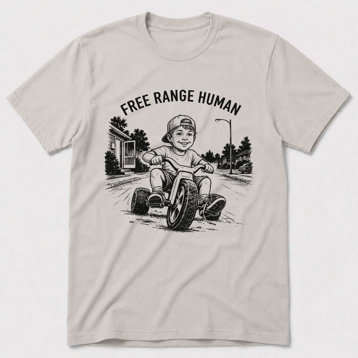 Free Range Human T-Shirt - Sand