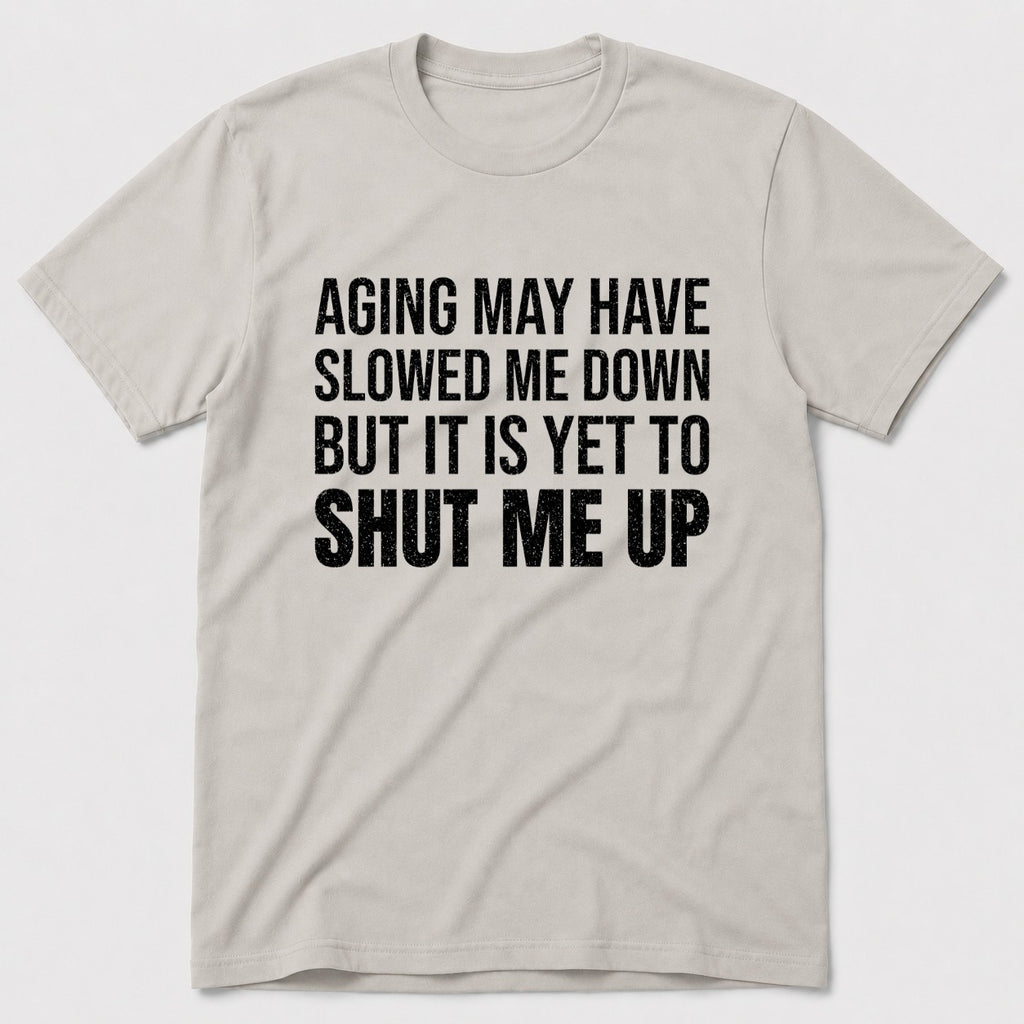Shut Me Up T-Shirt - Ice Grey