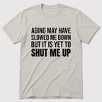 Shut Me Up T-Shirt - Ice Grey
