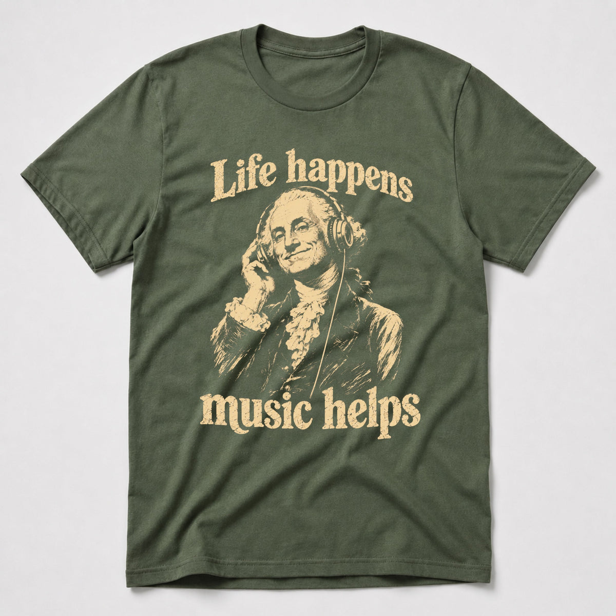 Washington Music T-Shirt - Military Green