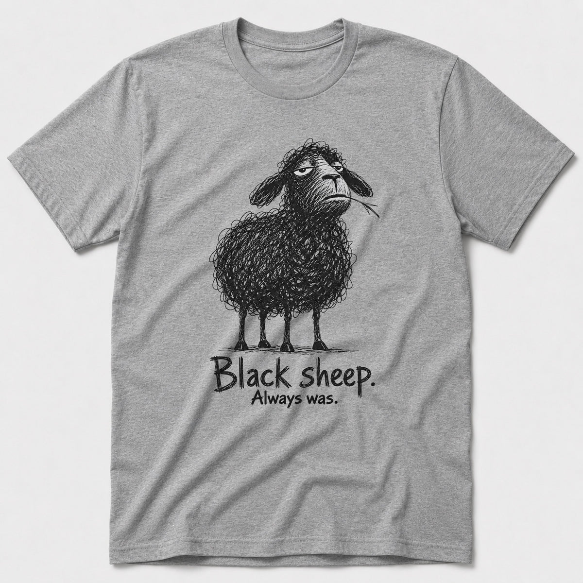 Black Sheep T-Shirt - Sport Grey