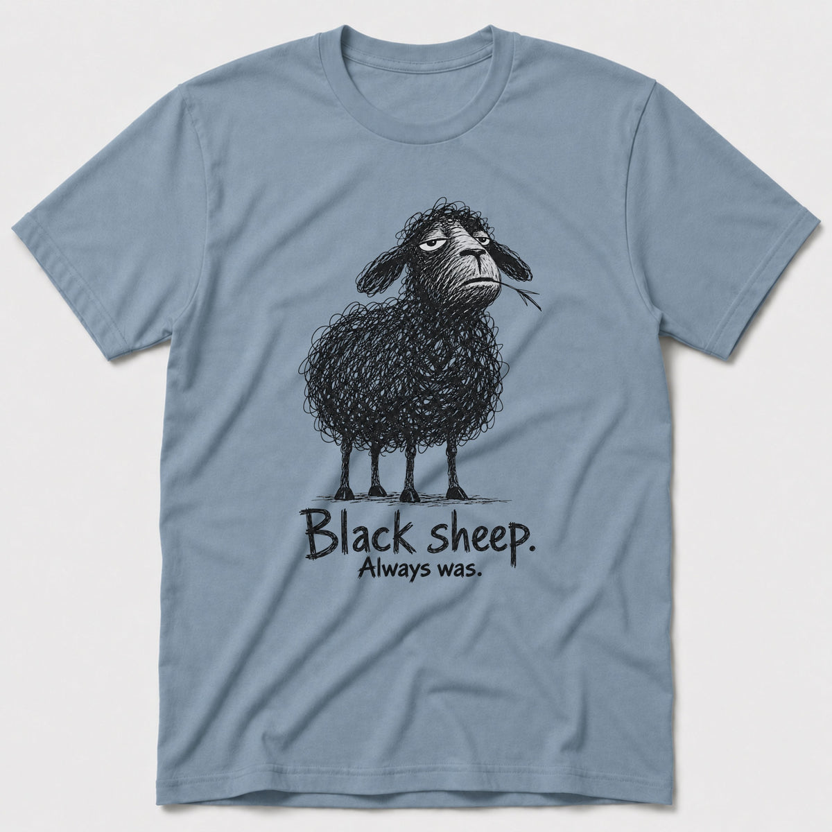 Black Sheep T-Shirt - Stone Blue